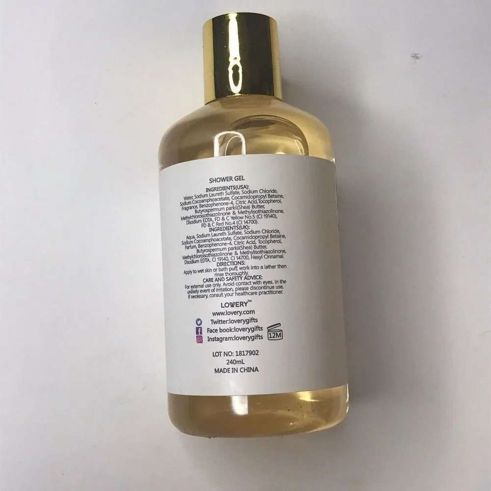 Lowery 3 Pc Bath & Body Set Honey & Almond Shower Gel, Bath Salt, & Body Lotion